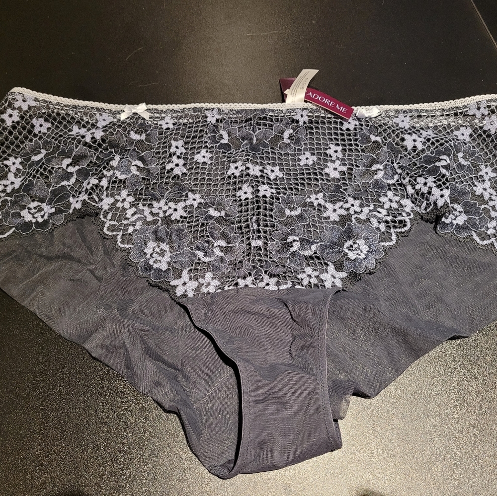 Adore me Grey and blue panty nwt